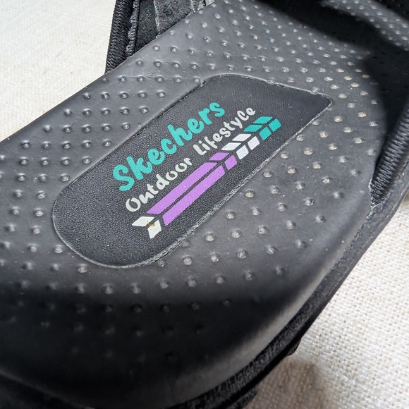 Black Sandals with Multicolor Straps - Picture 4 of 5